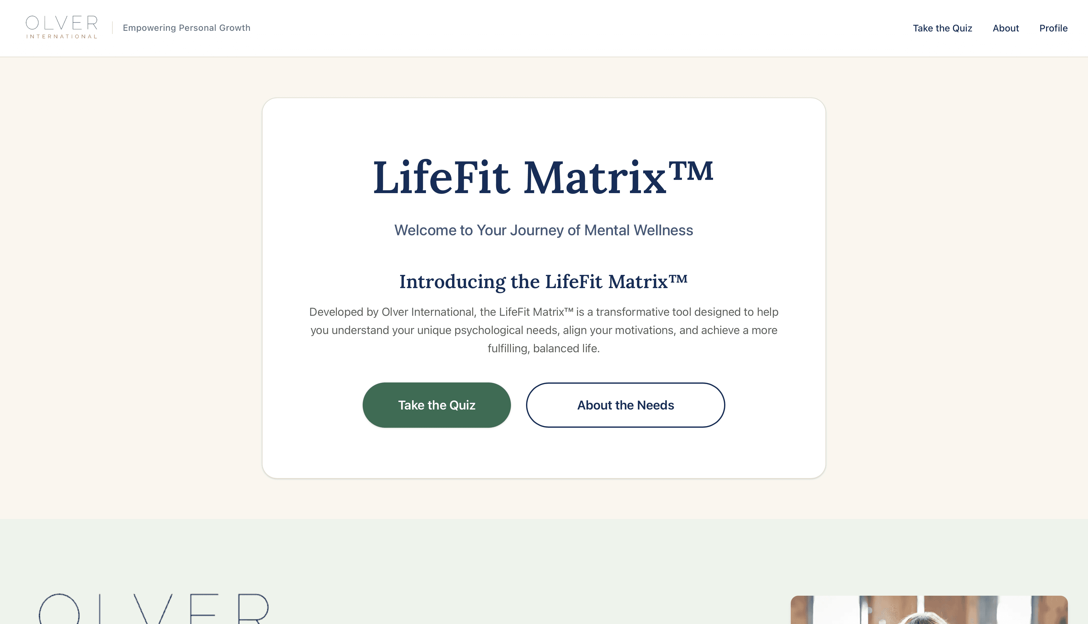 LifeFit Matrix Assessment Quiz